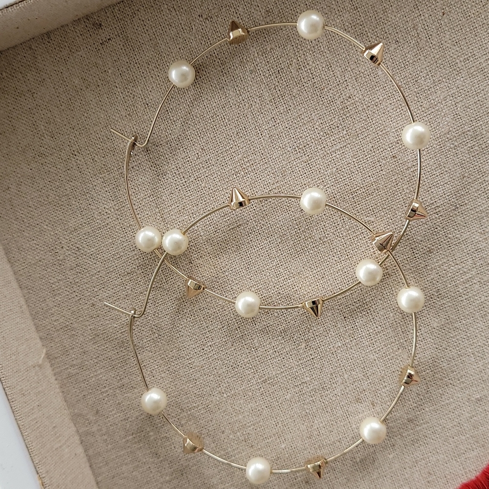 Large hoop earrings.  Excellent condition.  Comes with gift box ready to gift.